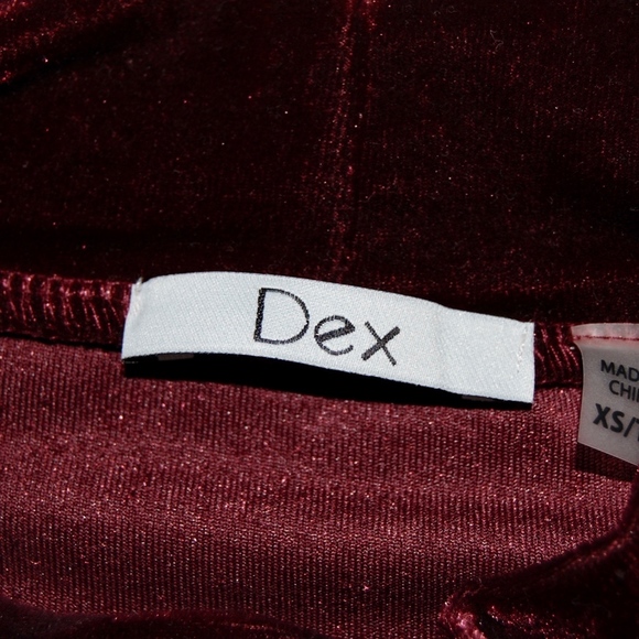 NWOT Dex Velour Mock Neck XS - Picture 2 of 2